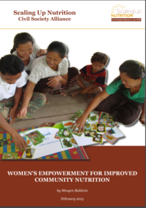 Women's empowerment for improved community nutrition cover page